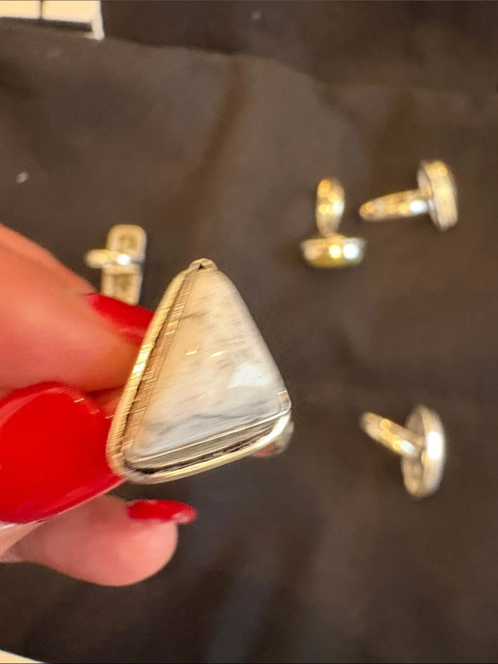 9 New Handcrafted Natural Multi-Stone Adjustable Cocktail Rings 925 Silver - Picture 7 of 13